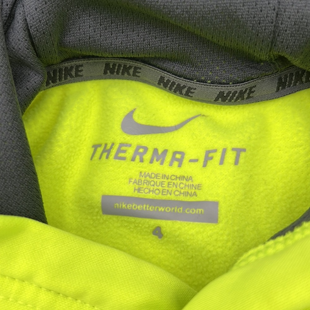 Boys Nike Neon Sweatshirt Hoodie - Picture 2 of 4